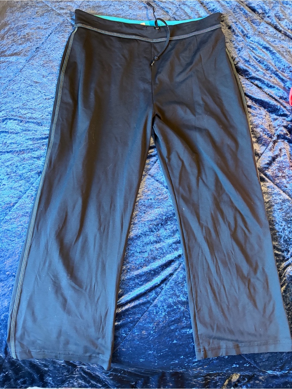 Jockey Black Pants with Teal Waistband